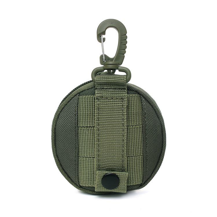Waterproof Outdoor Coin Purse & Earphone Case - Small Round EDC Hanging Bag