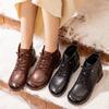 Women's Retro Genuine Leather Ankle Boots, Winter 2025 - Fleece-lined, Soft Sole, Non-slip, Wool Interior, Warm Snow Boots