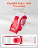 SucceBuy 6 Rolls 59M Transparent Tape BOPP Paper Packaging Sealing Tape with 6pcs Dispenser for Box Moving Packing, Shipping