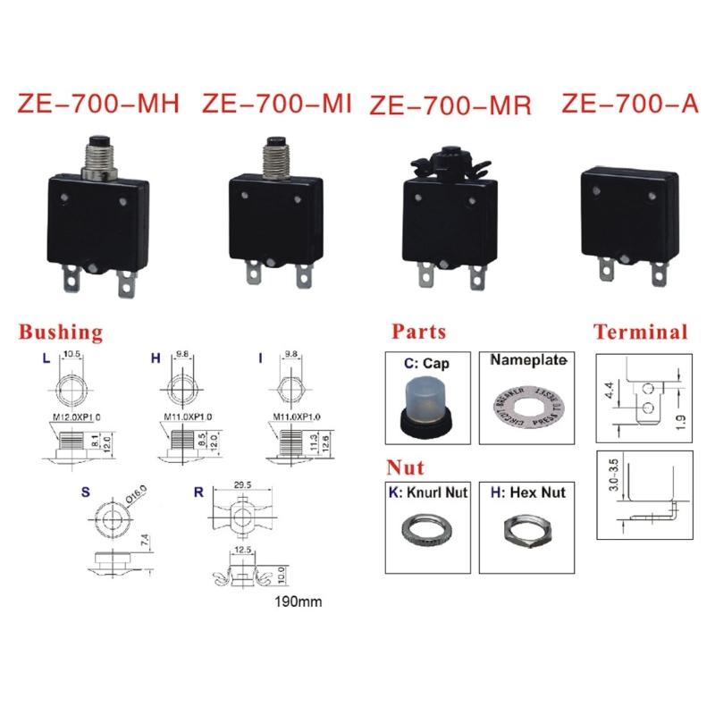 High Safety Overload Protectors Switches for Pressure Washers and Pumps Preventing Overcurrent Damage Extending Equipment