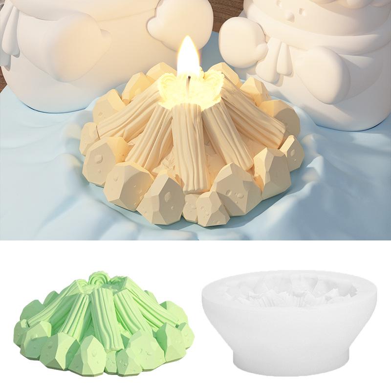 Molde de Gesso DIY Enfeite de Boneco de Neve Churrasqueira Assar Amassar Vela de Aromaterapia Molde de Silicone