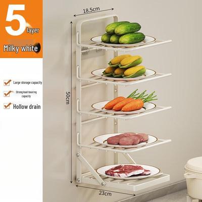 Foldable 5-Tier Kitchen Prep & Storage Rack
