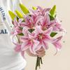 Artificial Lily Decorations Fake Flower Plants Accessories Artificial Flowers For Vases Desk Accessories Wedding Bridal Bouquet