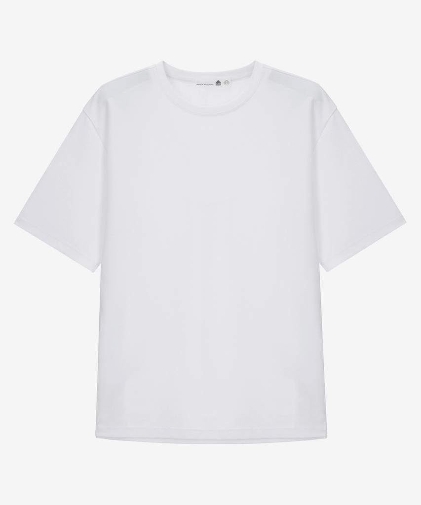 BASIC HOUSE Uni Cool Ponte Short Sleeve T-Shirt White Lyts3103 (Type A)