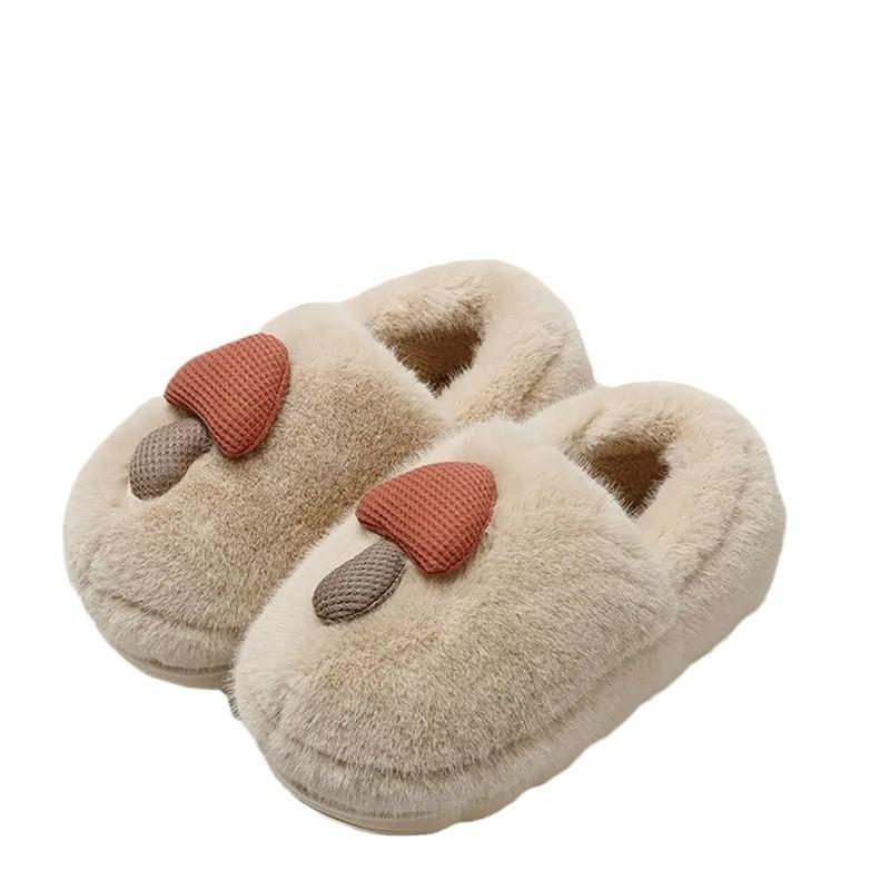 Cotton Slippers Women's Home Use Spring, Autumn and Winter Indoor Warm Non-slip Home Winter Couple Plush Men