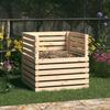 VidaXL Compost Bin 80x80x78 Cm Solid Pine Wood 822187