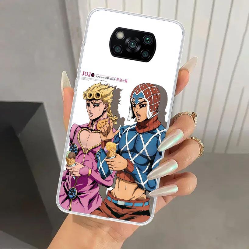 JoJo Bizarre Adventure Golden Wind Phone Case for Xiaomi Poco X5 X6 X7 Pro F7 Ultra M7 Redmi 15 15C 13 13C 12 12C 10 10A 10C 9 9