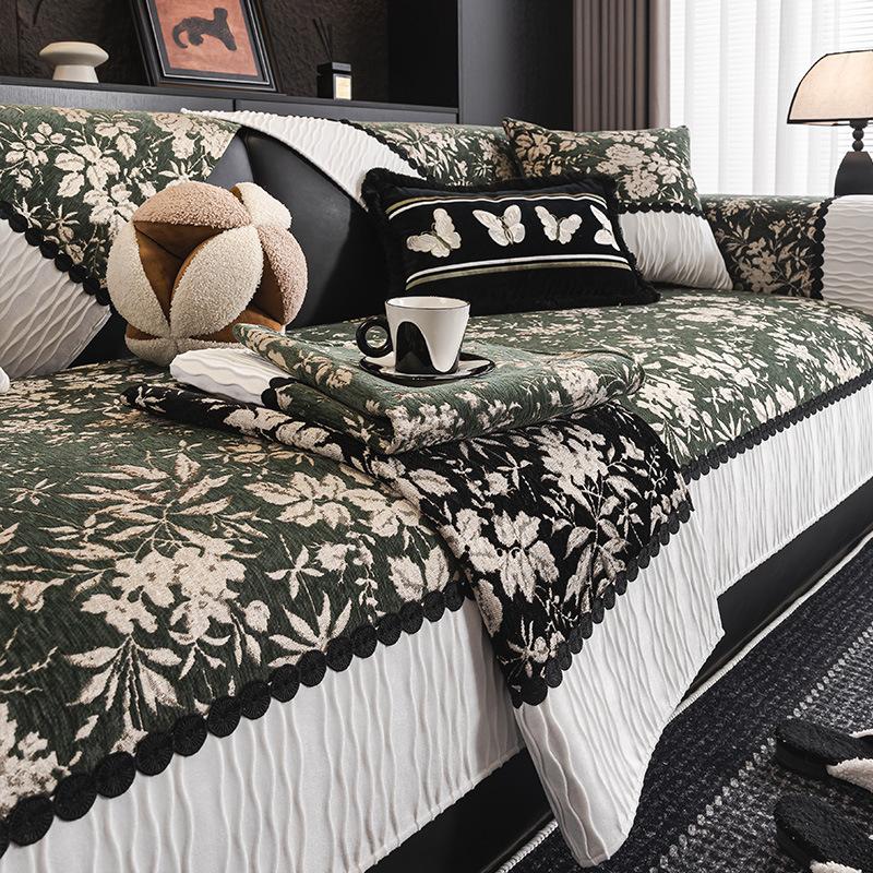 

Chenier Sofa Cushion Is Universal In All Seasons New Retro Style High-End Seat Cushion Non-Slip Sofa Cover Cover Cloth 70*70cm