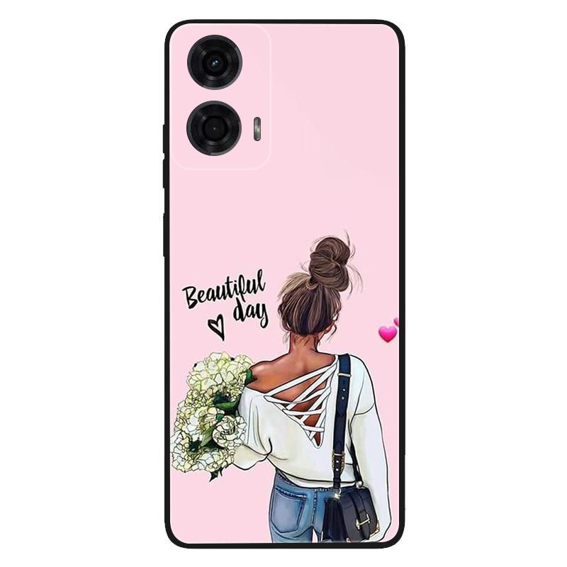 For Moto G85 5G Case TPU Space Soft Silicone Back Cover Phone Cases For Motorola Moto E14 MotoG85 Wolf Protective Cool funda