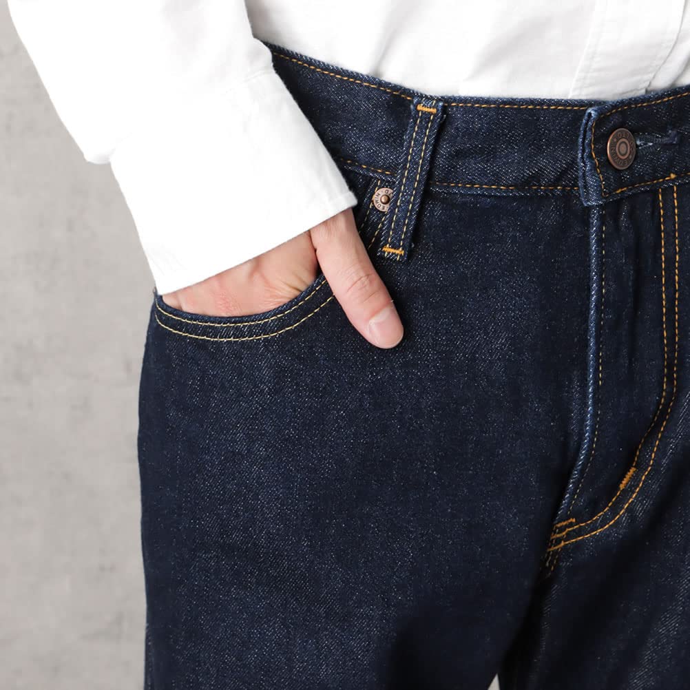 Edwin E404 Denim Loose Long Popular One Size W30 Pants, Fit, Pockets, All-Season Pants, Jeans, Brand, Men's, Wash, (76cm)