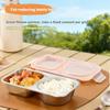 Stainless Steel Snack Containers, 400ml 2 Compartment Snackle Box with Lids Airtight, Leakproof Bento Box Reusable