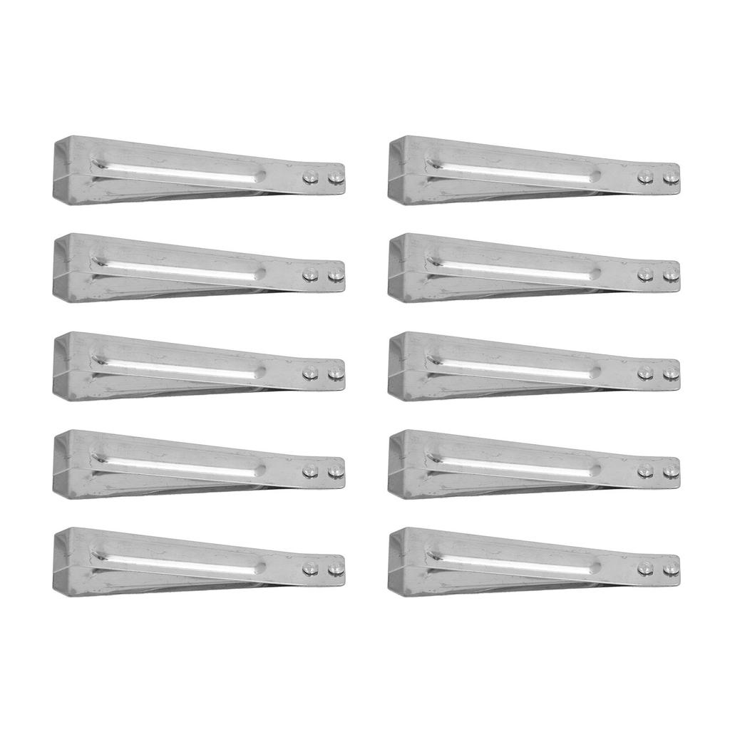 10 Stück Fischgrätenpinzetten Edelstahl Flache Spitze Haarpinzette Knoblauchschäler Haarzupfwerkzeug