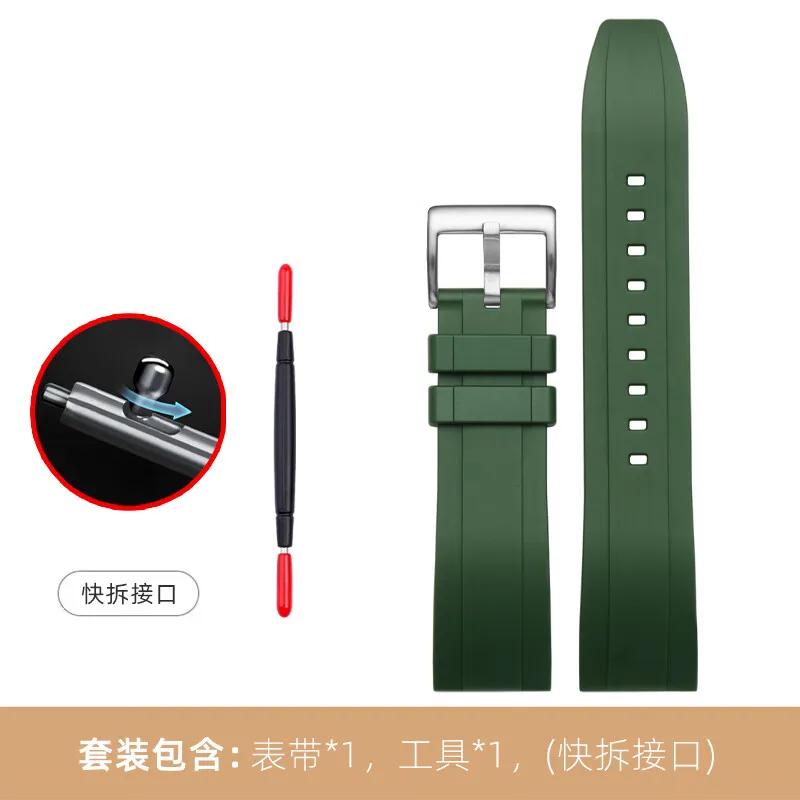 Für Seiko PROSPEX Panda Chronograph SSC813P1/SSC909P1/SSC817P1 Silikon-Gummi-Uhrenarmband – 20mm Weiches Wasserdichtes Armband für Herren