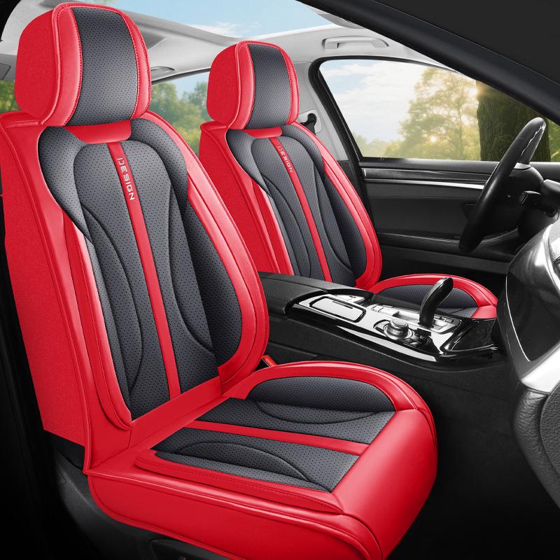 All-Season Napa Leather Seat Cushion Cover for Five-Seater Cars, SUVs & Off-Road Vehicles