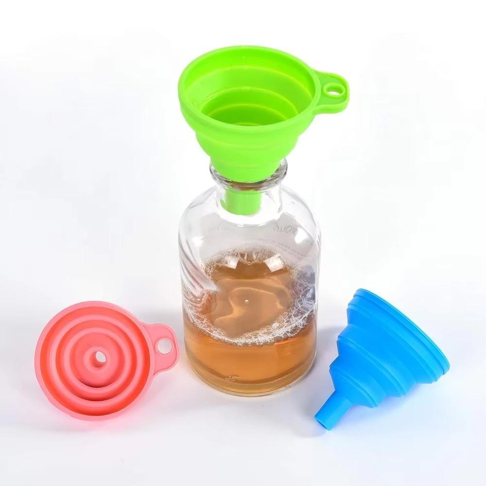 S/M/L Kitchen Silicone Collapsible Funnel Set of 3 Foldable-Cooking for Filling Bottles Perfume Capsules Fry Oil Filter