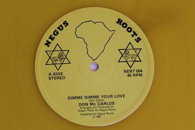 12inch Record DON CARLOS  PAPA TULLO  Gimme Gimme Your Love  Gimme More  NERT004 NEGUS ROOTS 1981 UK Reggae Ska  Dub Used