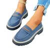 2025 new spring and autumn loafers large size casual polished British style women's shoes thick heel thick sole foreign trade retro single shoes