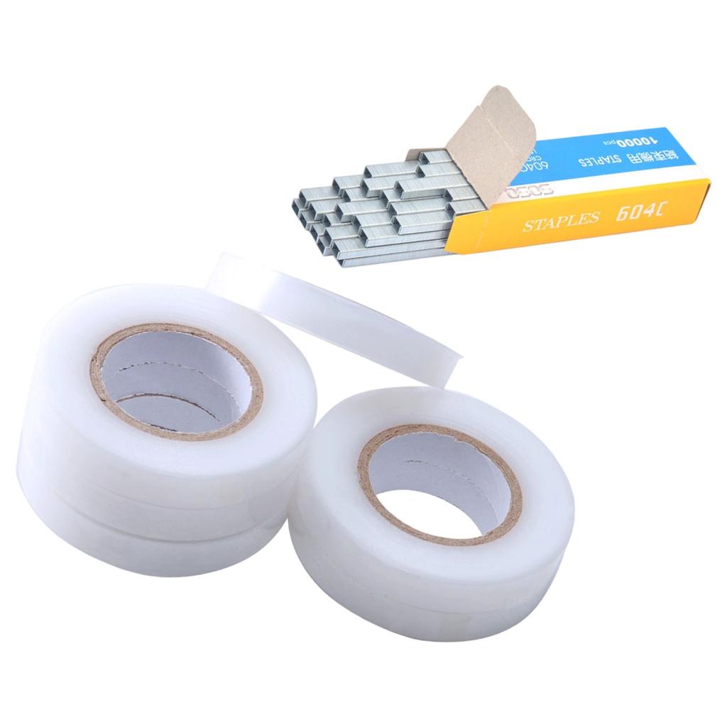 Plant Branch Tie Tape Hand Tying Binding Tools with1Box Staple Pin For Garden Tying Machine Vegetable