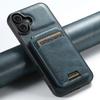 SUTENI H02 For iPhone 16 Case Waxy Texture Leather+TPU Card Slots Kickstand Phone Cover