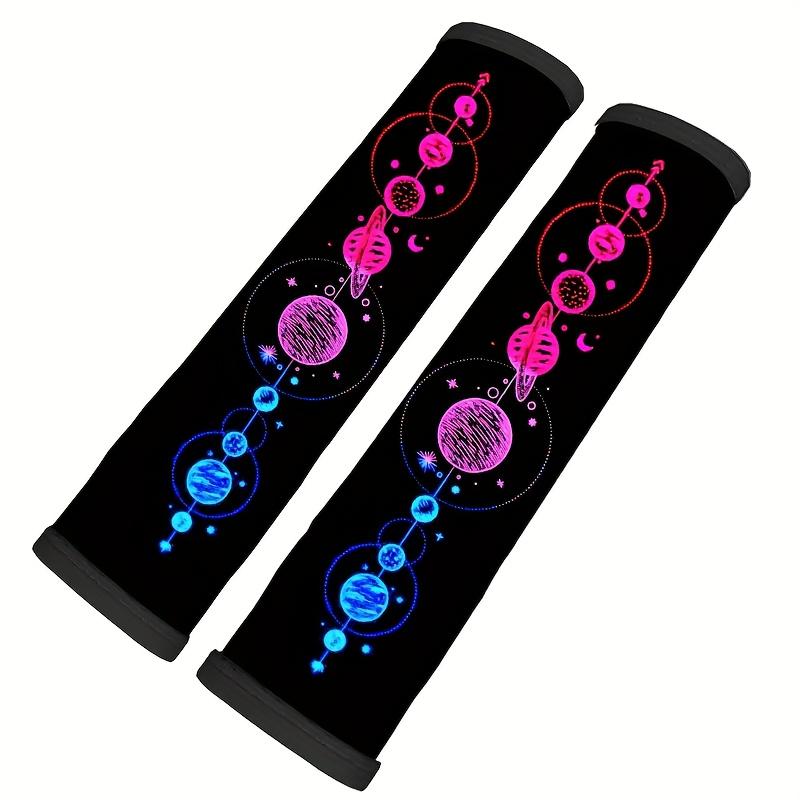 

2PCS Color Planet Car Seat Belt Cover Breathable, Soft, Comfortable Car Interior Shoulder Pad Universal