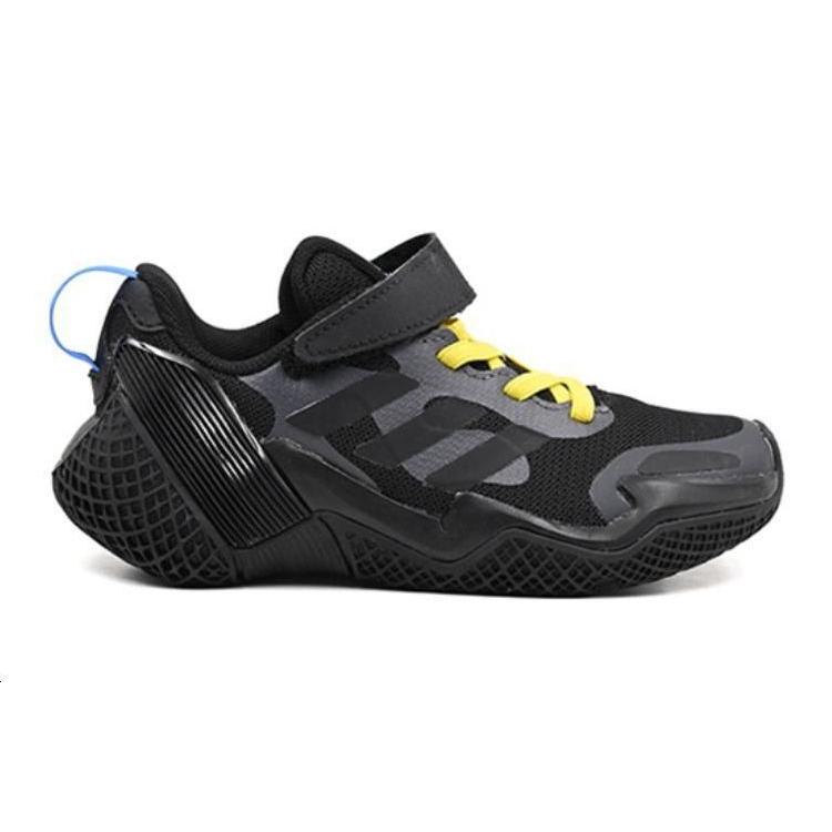 Adidas 4Uture Rnr El K Slip Resistant Cushioning Low top Kids' Running Shoes Black Yellow Kids' HP3069
