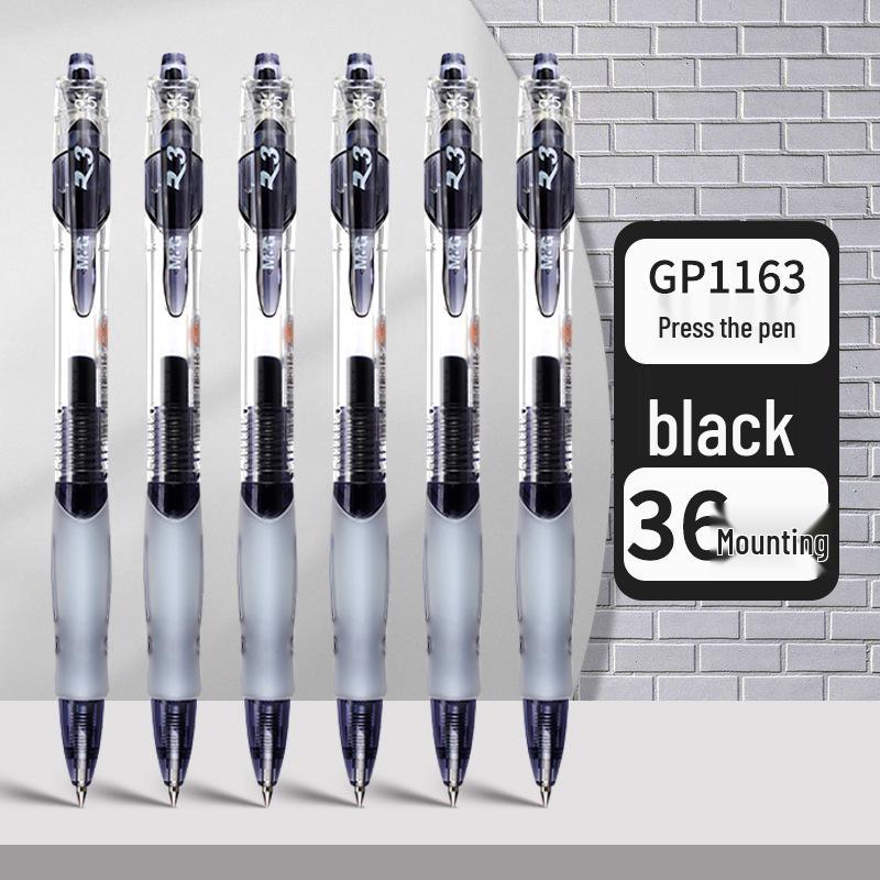 GP1008 Press-Type Gel Pen, Water-Based Ink for Students' Exams, Blue/Black/Red, Ideal for Teachers
