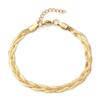 New Fashion 3in1 Crossover Snake Chain Bracelet 304 Stainless Steel Twist Bracelet For Women Men Punk Jewelry Gift