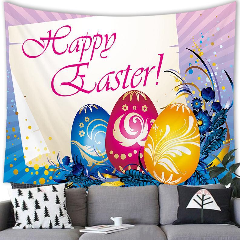 Easter egg decoration hanging cloth digitalprinted polyester tapestries living rooms bedrooms macrame wall hanging room 74x94cm(29x37in)