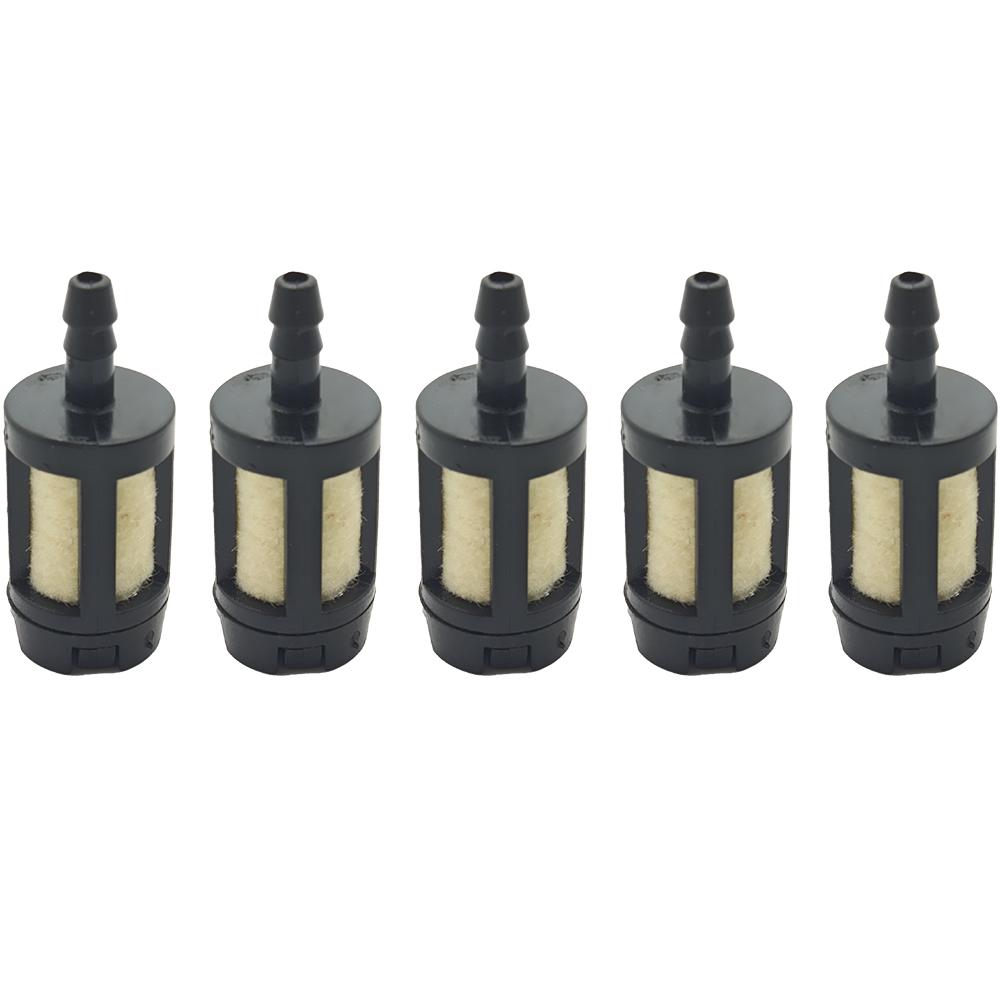 5/10 Stück Allgemeiner Kraftstofffilter für Gartenmaschinen Gras Für Kettensägen Laubbläser Trimmer Kettensägenvergaser Gartengeräte