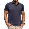 Summer Mens Short Sleeve Turn Down Collar T-Shirt Fashion Patchwork Polos Man