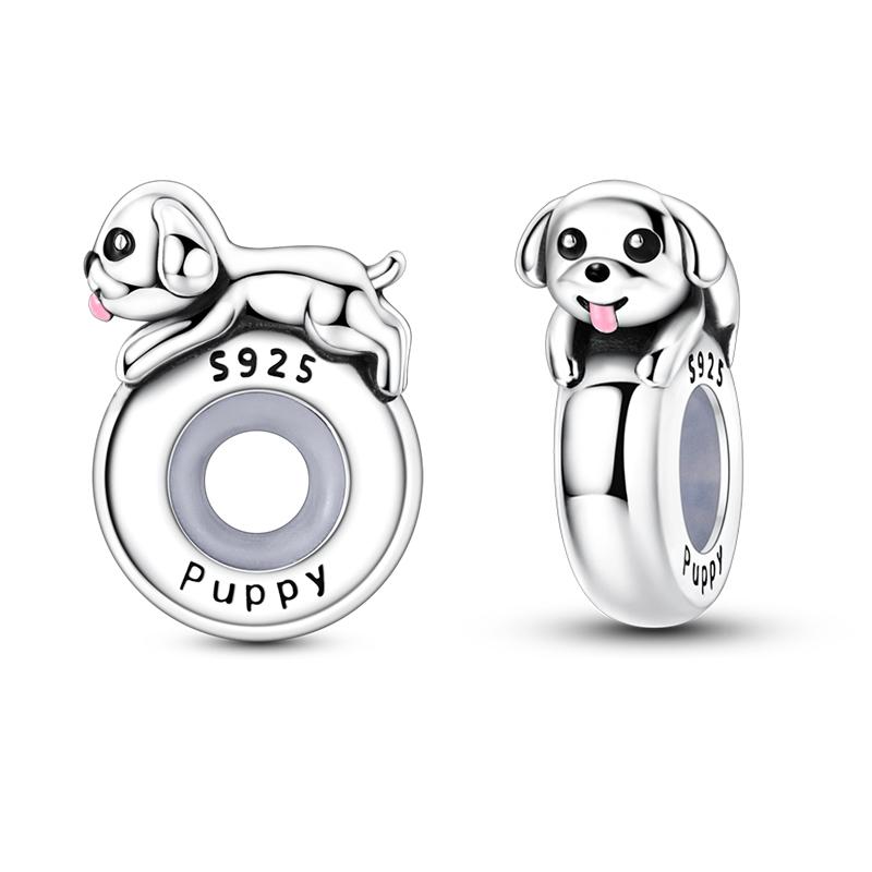 1PCS Charm For DIY Making Bracelet 925 Silver Original Shine Zircon Charms Jewelry Wedding Birthday Gift For Women Mom Friend