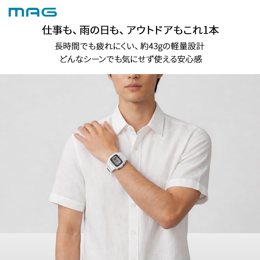 MAG Digital Solar Dual Power 10 ATM Wasser Urethan Etwas Kleiner Geeignet für und Noah Präzisionsuhr, Beständig, Armband, Größe, Kinder, Herren,