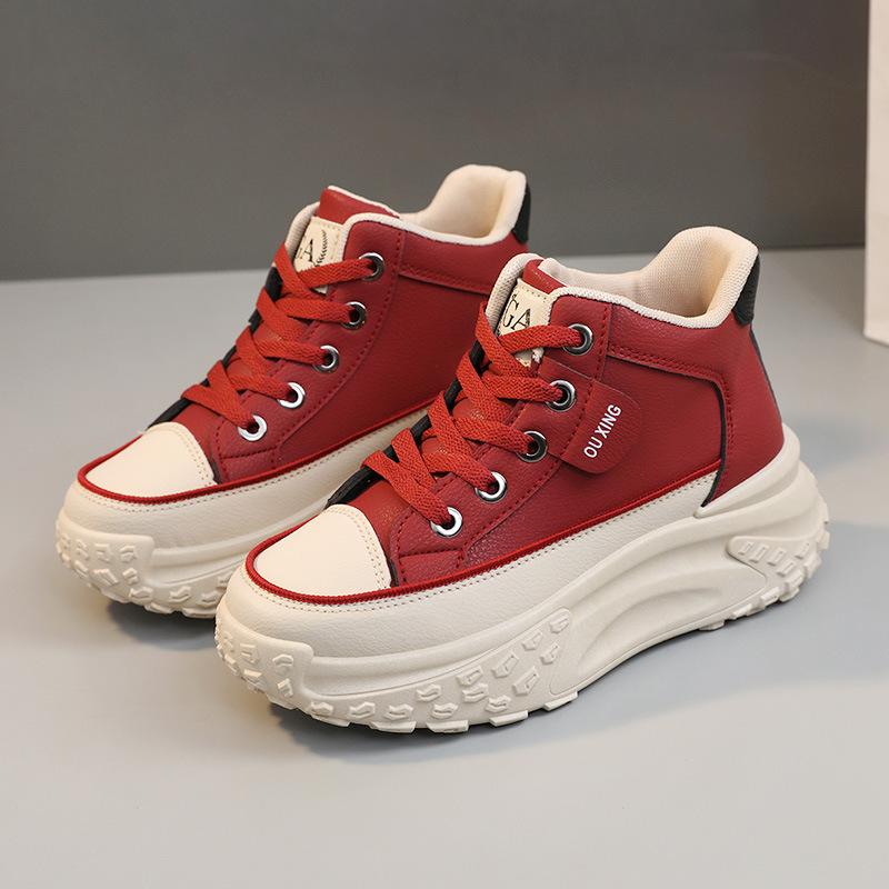 New casual board shoes autumn fashion breathable shoes heightened platform student middle help trend