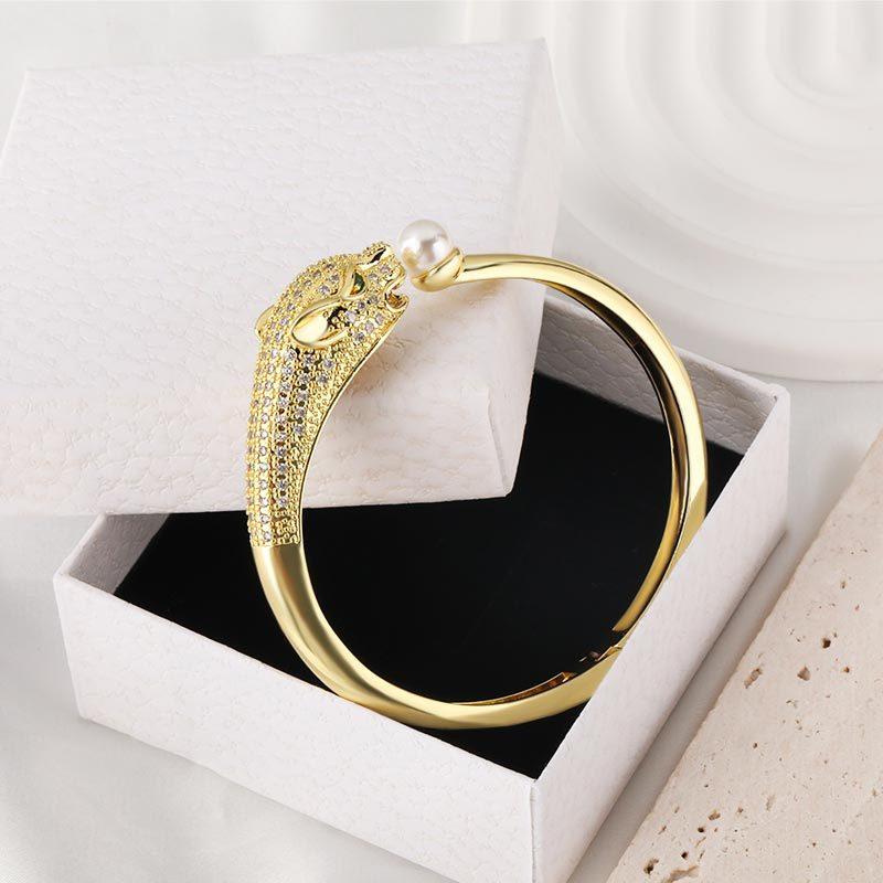 Neues Schlangenarmband-Set mit Zirkonperlen Süßes Offenes Handarmband