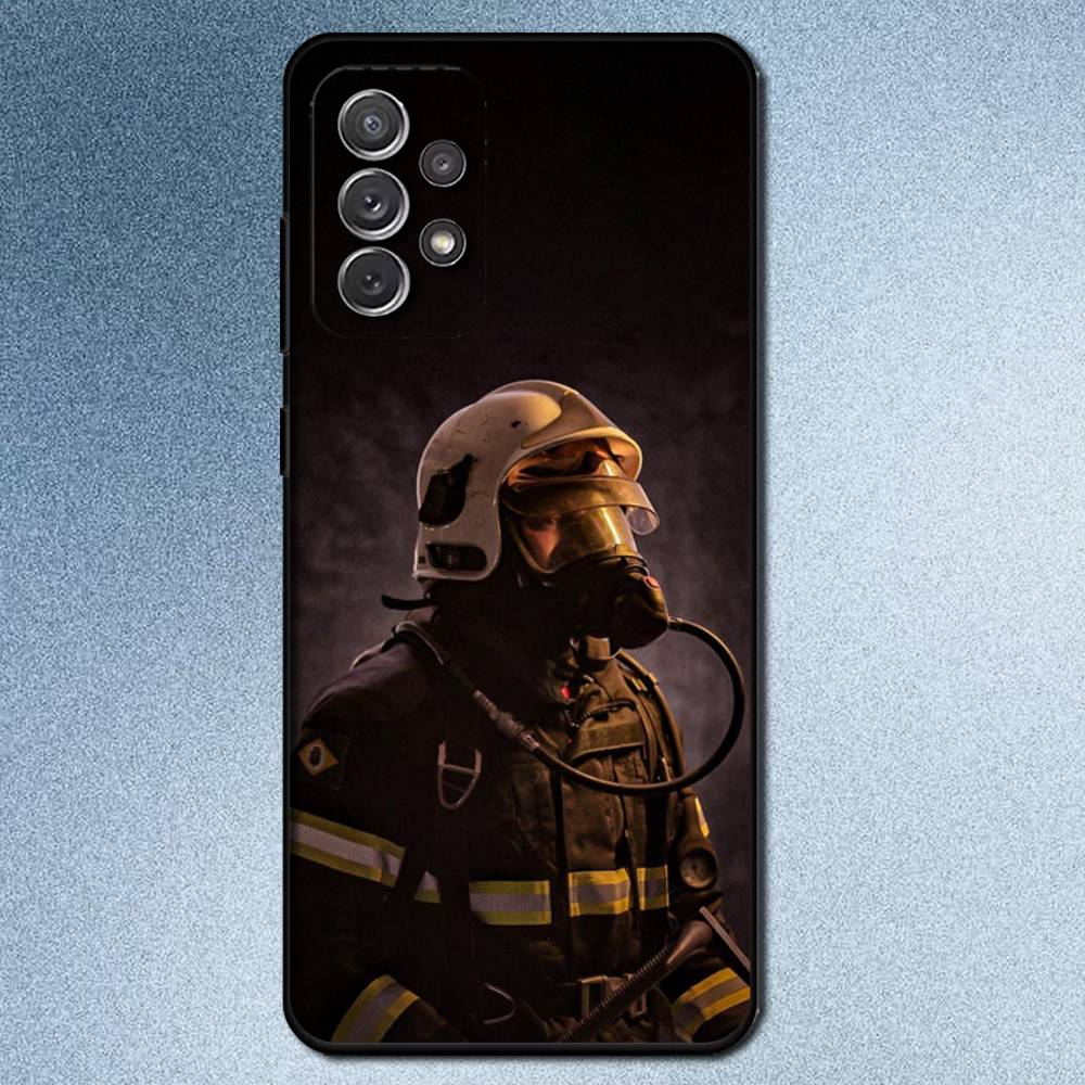 Fireman Firefighter Phone Case For Samsung S25,S24,S21,S22,S23,S30,Ultra,S20,Plus,Fe,Lite,Note,10,9,5G Black Cover