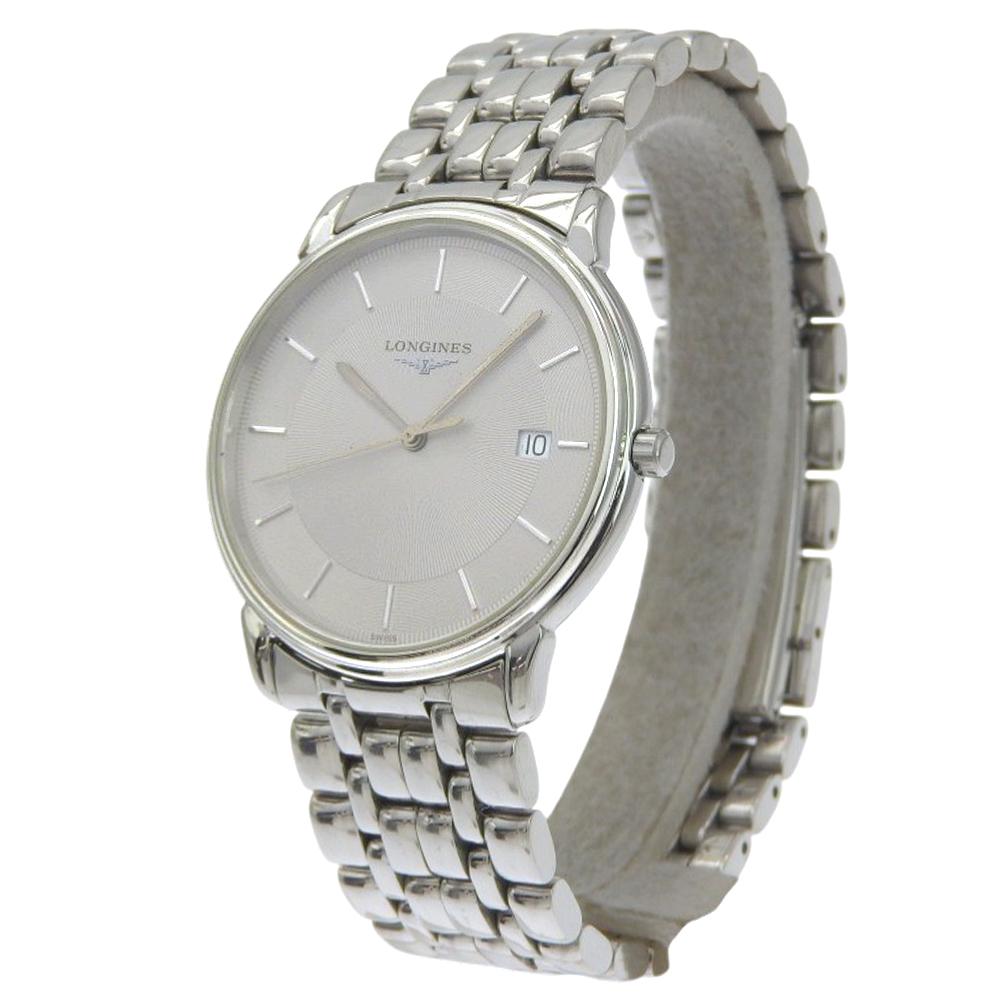 Longines Grand classic Hodinky L4.677.4 šedý ciferník Nerezová ocel Quartz Analogový displej Dámské Použité