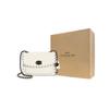 Coach Parker 18 Sweet Cool Style Turn Lock Logo Leather Studded Crossbody Shoulder Bag Small Women shoulder bag White 29389-BPCHK