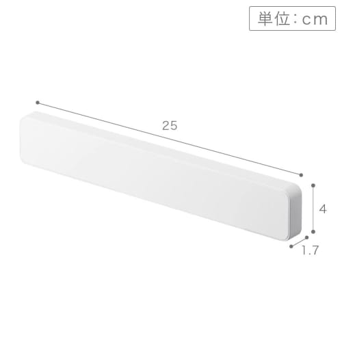 Yamazaki Jitsugyo Magnet & Wall Knife Holder W25 White Approx. W25XD1.7XH4cm Tower Silicone Surface Knife Storage 5199