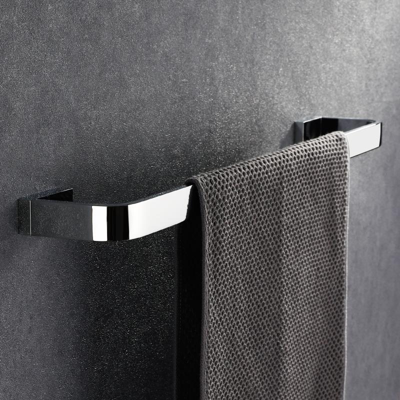 Stainless Steel Luxury Towel Holder Bathroom Wall Mount Single Towel Rack Chrome Washroom Accessories Towel Hanger Bar 30-50cm