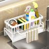 1Pcs Dish Cloth Sponge Rag Holder Kitchen Countertop Drainer Rack Quick Drying Black White Gray Kitchen Sink Storage Organizer