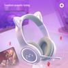 BH-300 Cat Ear Light-Up Bluetooth Headphones with Microphone for Live Streaming