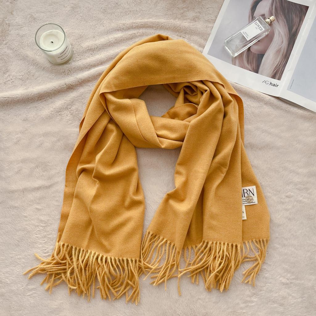 New solid color scarf women's winter men's couple shawl dual-purpose warm long thickened Japanese and Korean version