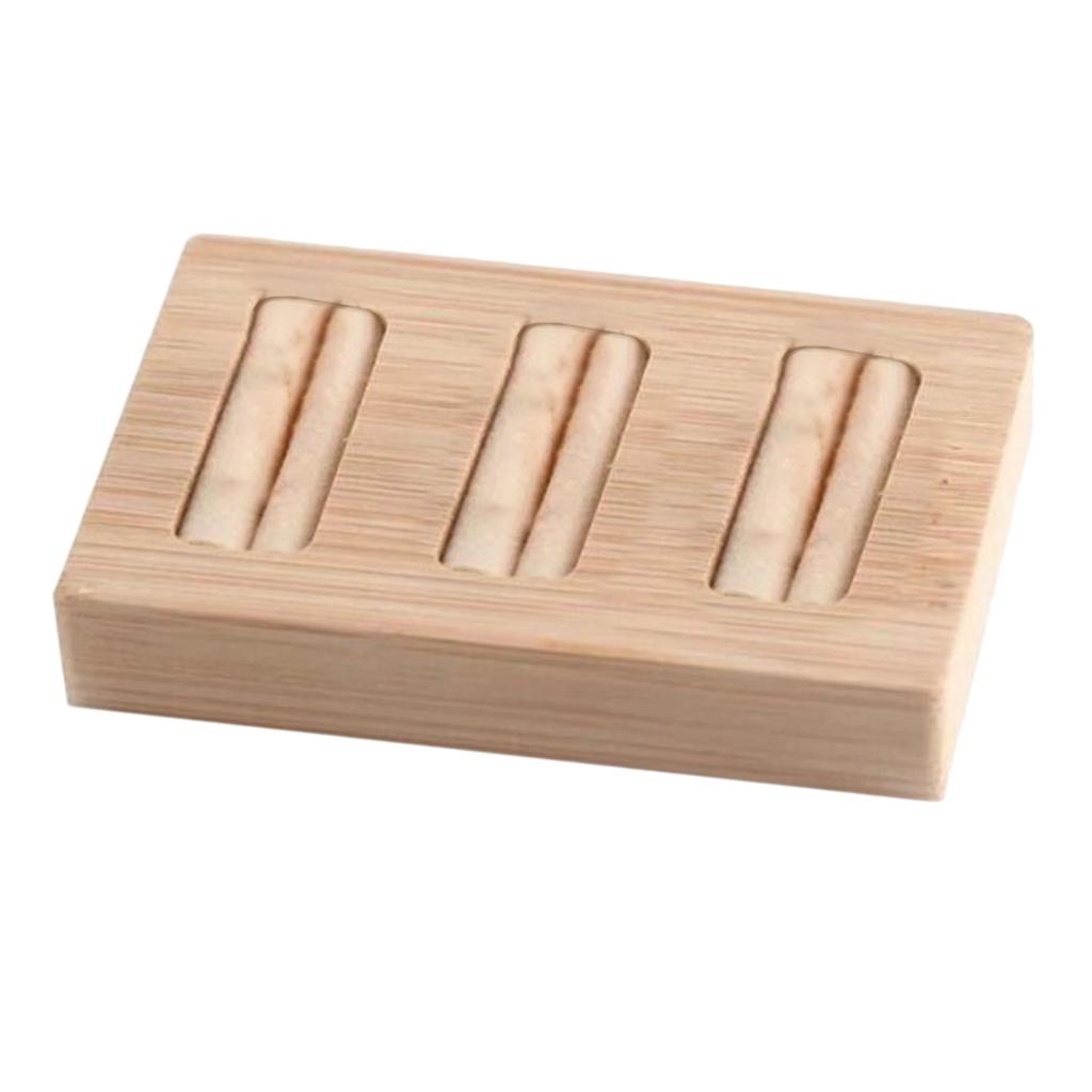 Holzohrringe Ringe Schmuck Display Tablett Organizer Halter 15 Slots Weiß