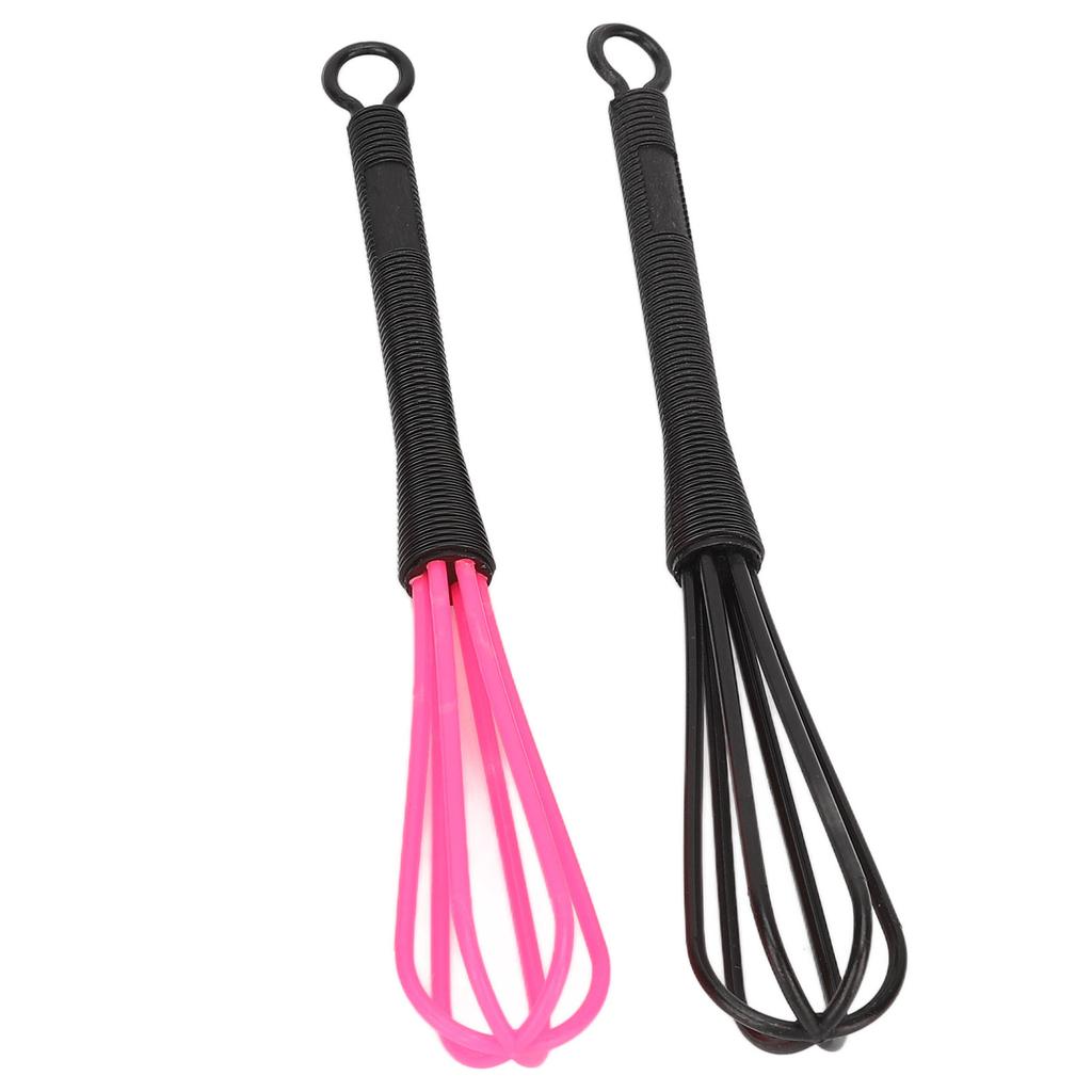 Haarfärbecreme Schneebesen Rutschfester Griff Kunststoff Ballon Schneebesen Werkzeug für Salon Küche 6 Stück