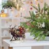 Weihnachtsfensterbank-Dekoration Nikolaus-Dekoration Retro-Rentier Acryl-Dekoration Langlebige Regal-Dekoration Zweiseitige Schreibtischfiguren für die Feiertage