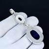 Blue Sapphire Pendant, 925 Sterling Silver Handmade Jewelry, Blue Sapphire Silver Pendant, Party Wear Jewelry For Women's, Pendant Unique Gift