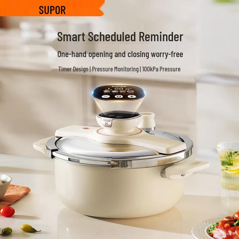 SUPOR 5L 304 Stainless Steel Pressure Cooker with Timer