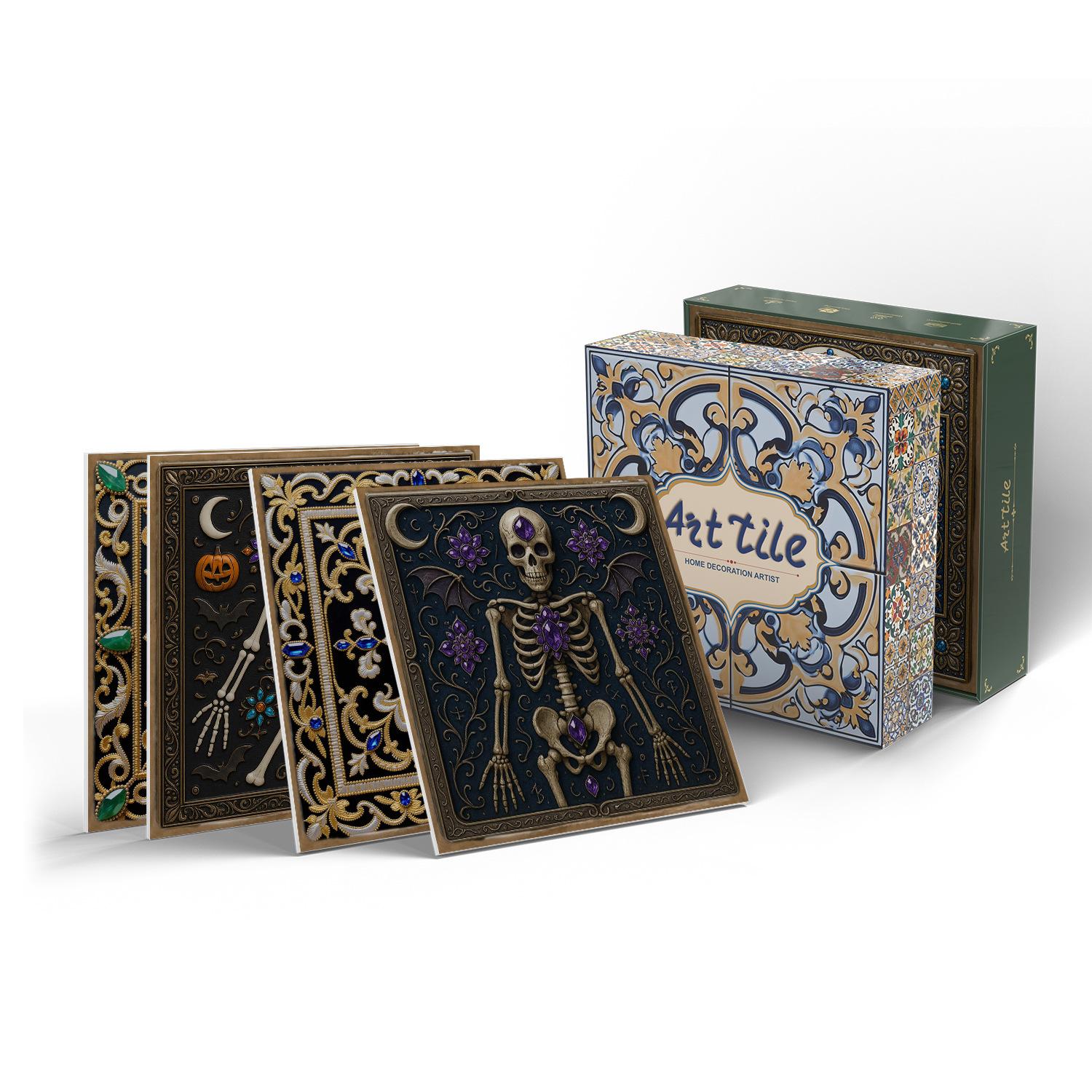 

12/24 шт. Утолщенные наклейки на плитку из вспененного полиэтилена, винтажные наклейки на стену под плитку, самоклеящиеся, водонепроницаемые наклейки на стену, 15 см 15CMx15CMx12PCS