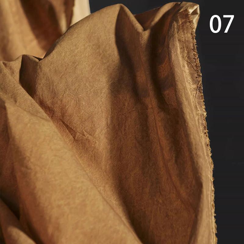 

50*155cm Oxford Cotton Thicken Washed Breathing Paper Retro Cotton Linen Texture For Diy Bag Coat Jacket Designer Fabric 55X155cm