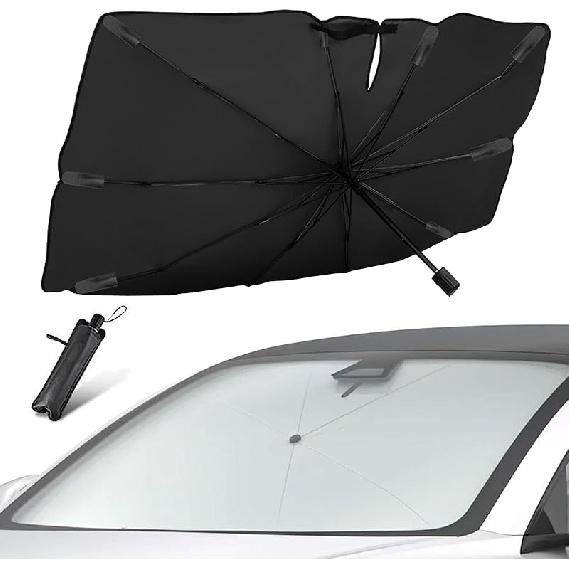 

Козырек для автомобильного зонта Pincuttee, 1 шт., козырек от солнца на переднем окне автомобиля, складной козырек на лобовое стекло автомобиля, светоотражающий козырек для блокировки ультрафиолета XL-57.1 X 31.5 Inch